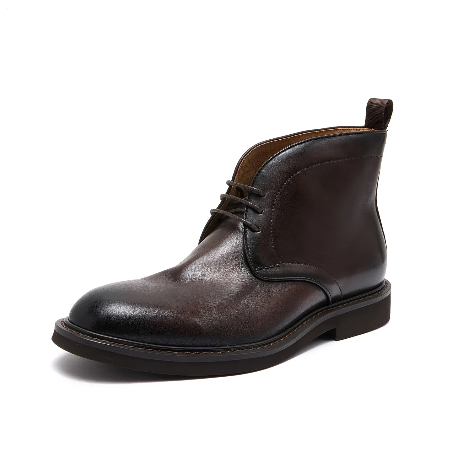CLAIAMI Retro Handmade Men Shoes Large-size Short British Ankle Boots for Men High-top Business Casual Leather Boots Outdoor