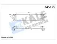 345125 for INTERCOOLER radiator XTRAIL DCI-KOLEOS DCI-KOLEOS DCI-