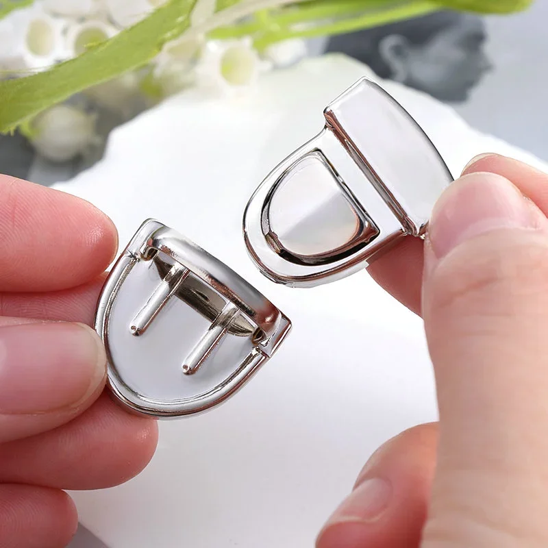 10pcs Fashion Handbag  Clasp Turn Lock Twist for Women Purse Luggage Hardware Closure Bag DIY Parts Accessories