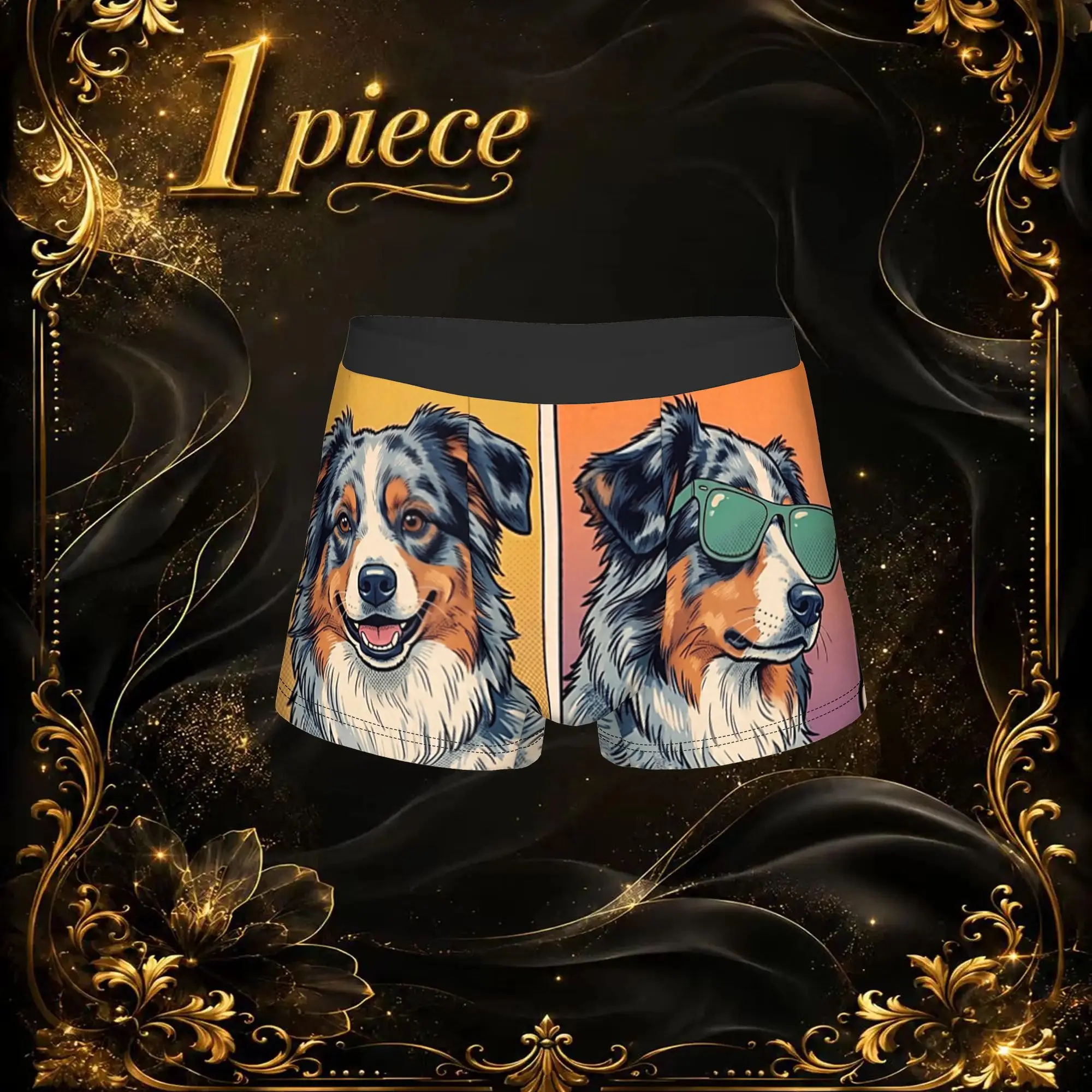 1pc Popular Hunde Fotobox Meme Lustiges Australian Hund boxers  Novelty Panties Men's Underwear Comfortable Shorts Boxer Briefs