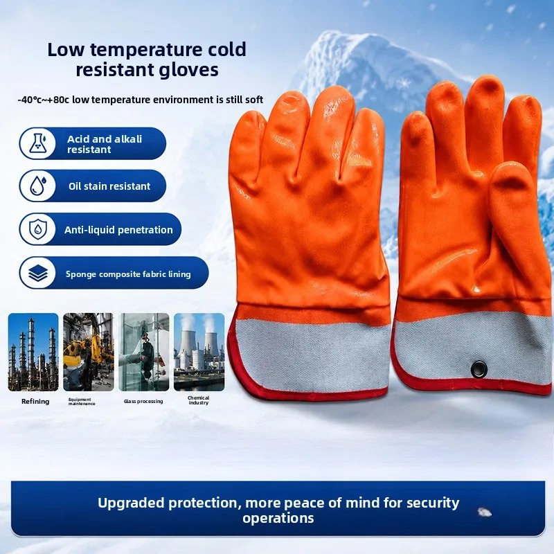 Winter Cold Resistant Gloves, Thickened Anti-Puncture Waterproof Gloves for Fishing and Low Temperature