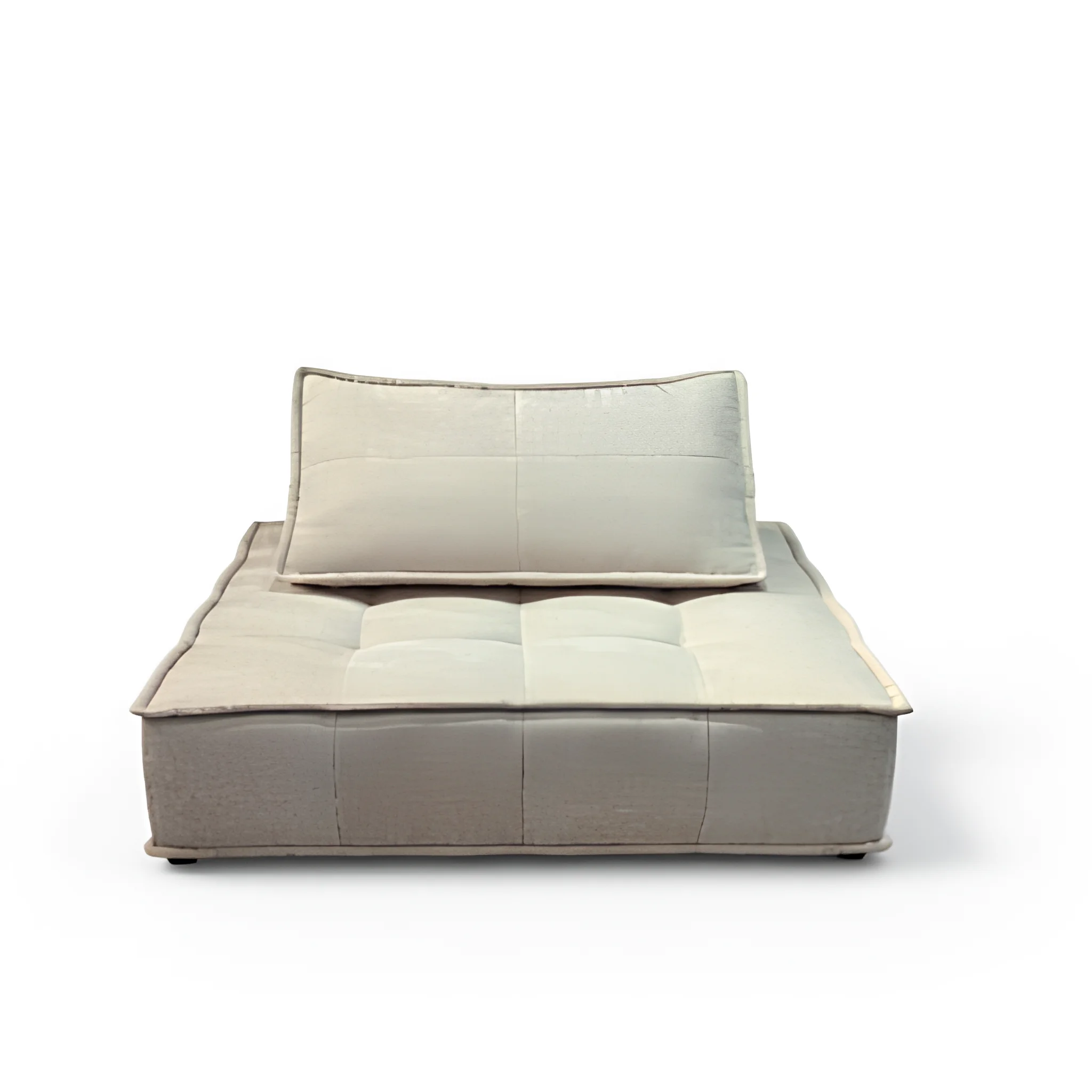 Nordic Piedmont Modern Double-Sided Red Beancurd Block Fabric Square Sofa Bed Set Mall Hotel School Living Room Apartment