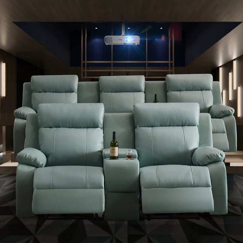 Villa home theater sofa private film and television hall audio and video room first-class space multi-function cabin electric