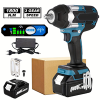 1800NM Brushless Cordless Electric Wrench 1/2 Car Truck Repair Screwdriver Impact Drill Rechargable For Makita 18V Battery