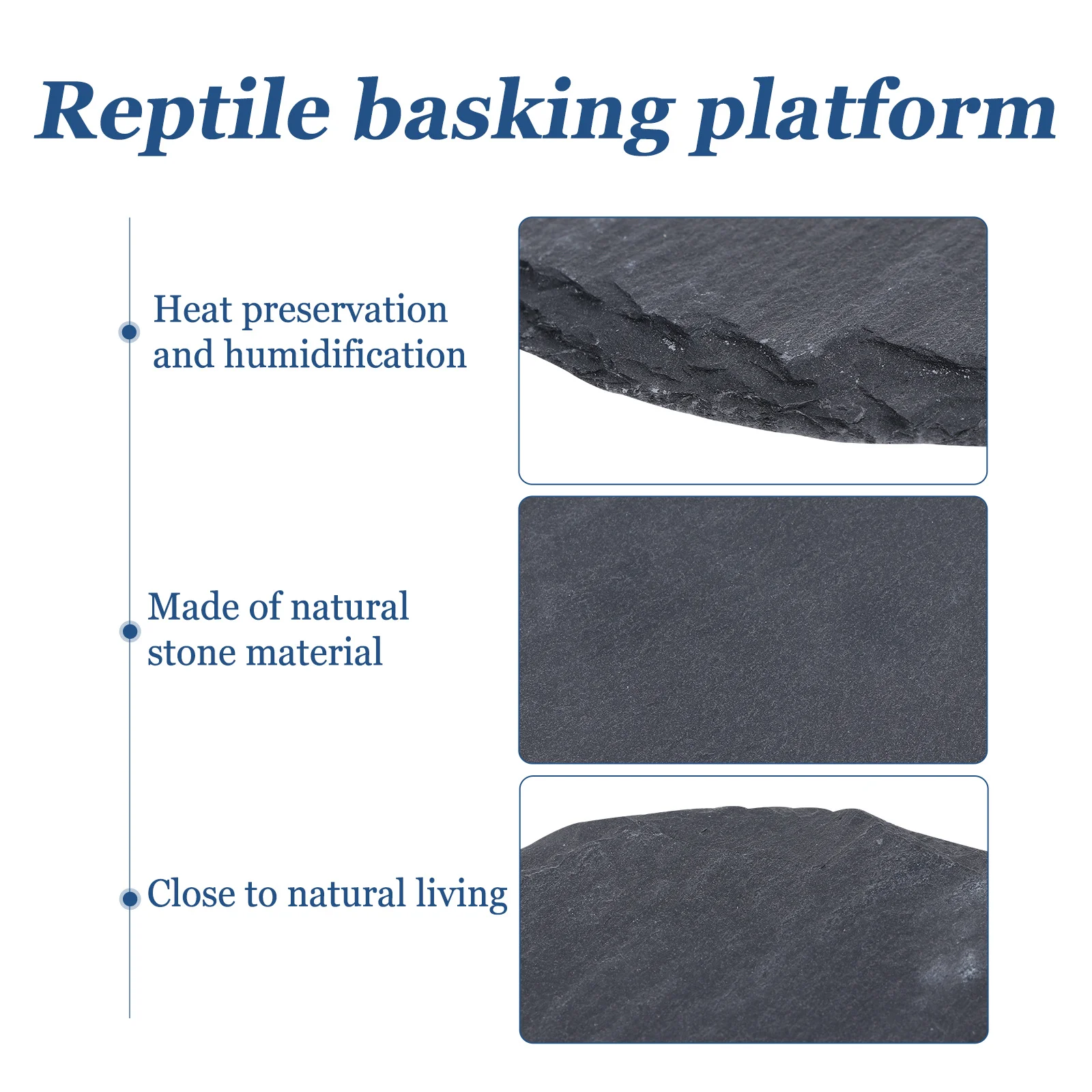 

2Pcs Stone Plate Reptile Basking Platform Natural Design Turtle Tortoise Gecko Resting Dish Reptile Basking Platform