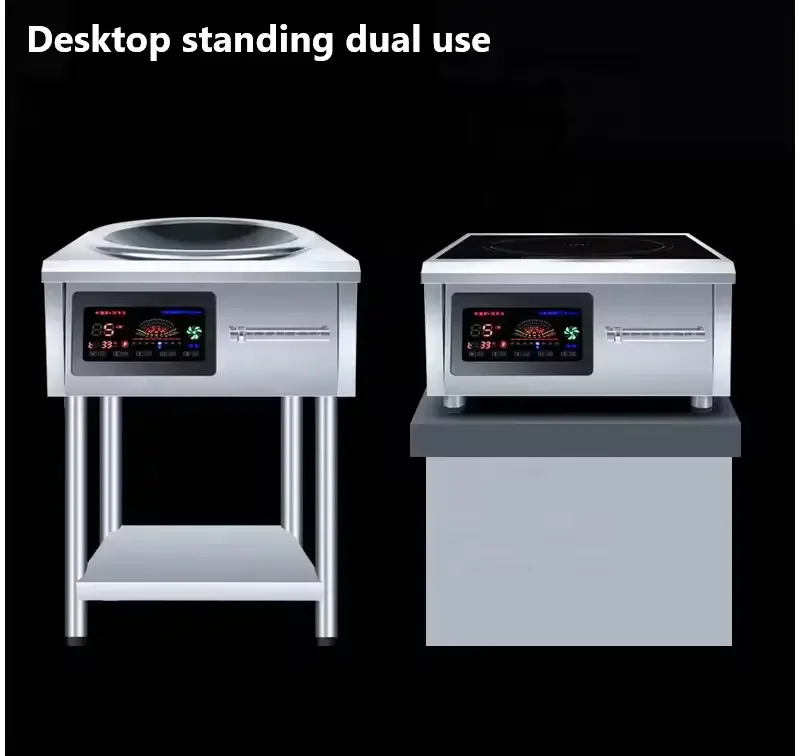 8000W Electric Single Burner Commercial Household Kitchen Induction Cooker with Ceramic Panel Countertop Installation Waterproof