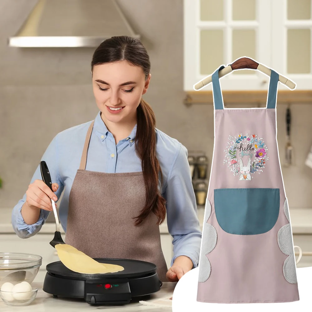 Water-Resistant Oil-proof Apron Multifunctional Light Lace-up Apron For Barbecue