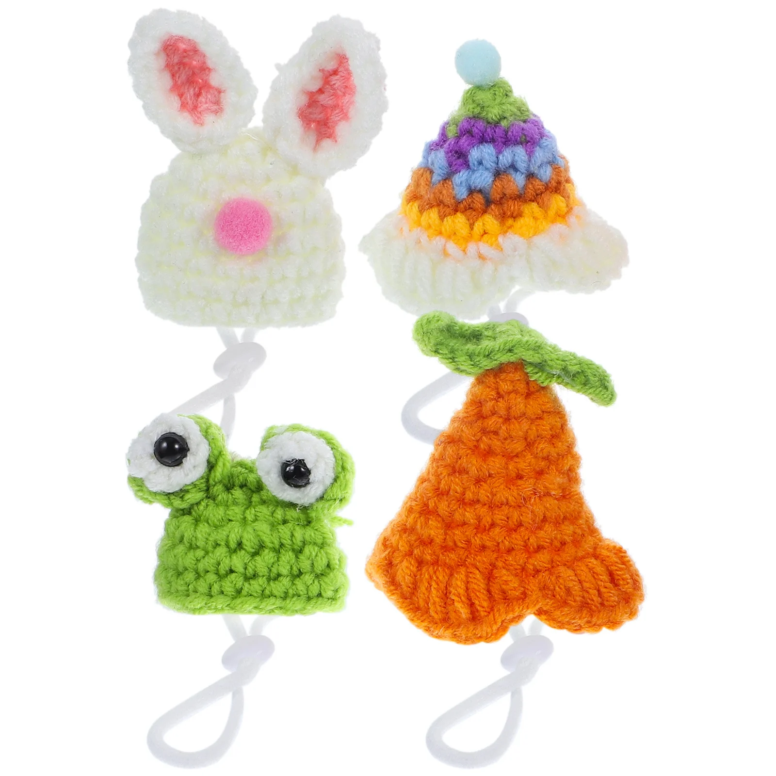 

4Pcs Mini Hats Small Animal Accessories Cute Tiny Hats for Hamsters Festivals Halloween Photo Shoots Cute Bonnets