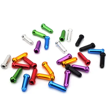 10/50/100 Adet Bisiklet Bisiklet Fren Vites Alüminyum İç Kablo İpuçları Kıvrım Döngüsü Bisiklet Parçaları Attırıcı Vites Kabloları Uç Kapakları
