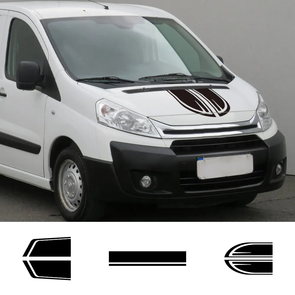 Car Hood Engine Stickers Camper Van Auto Tuning Vinyl Decal Accessories For Peugeot Expert Traveller Citroen Jumpy Fiat Scudo