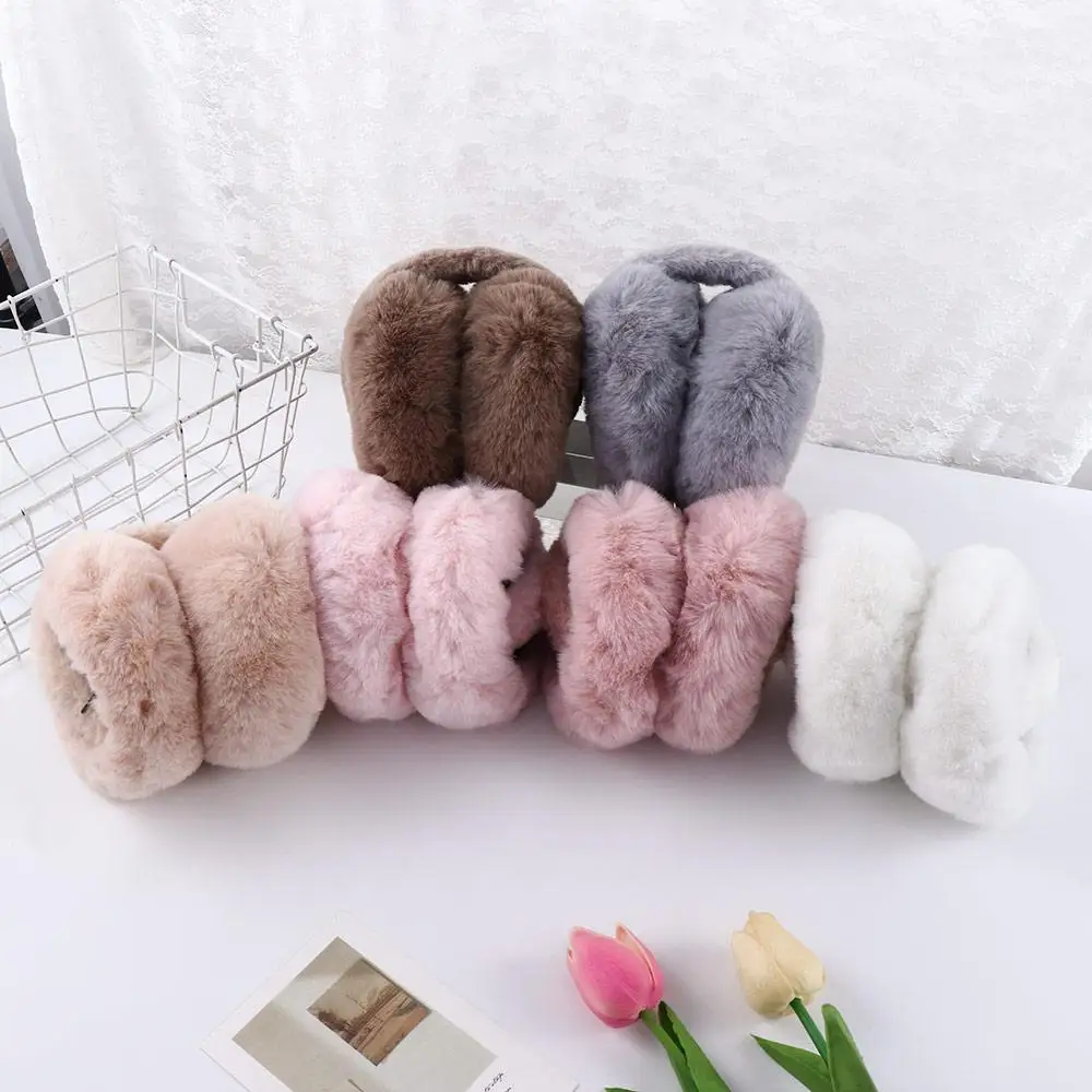 Soft Cute Comfortable Male Anti-Wind Earflap Adult Female Folding Ear Cover Earcap Plush Earmuffs Ear Warmers