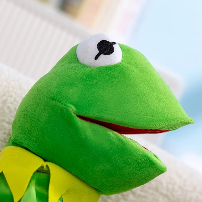 New Kermit the Frog Plush Hand Puppet Green Anime Doll Kawaii Pillow Cute Toy Soft Gift For Kids Friends