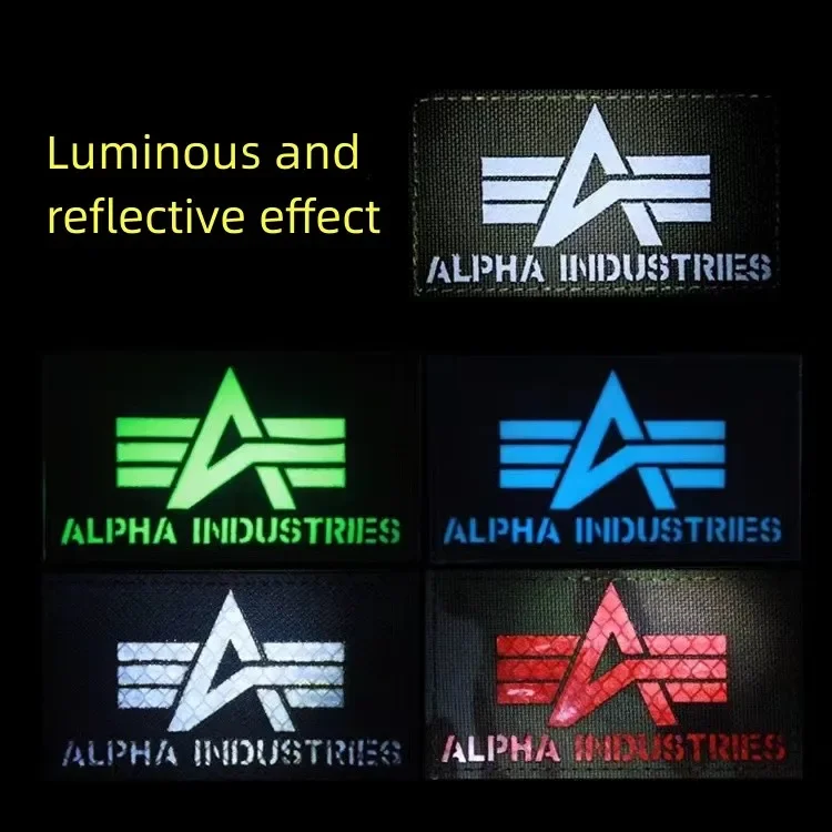 

Alpha Patches for Clothes and Bags Armband IR Reflective Hook&Loop Patch Tactical Backpack Morale Emblem