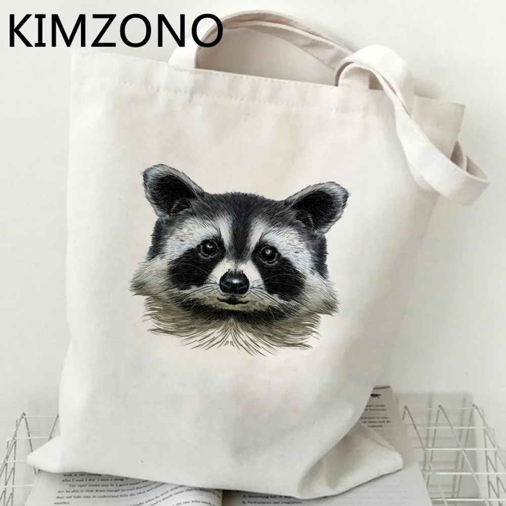 Mapache shopping bag reusable canvas shopper recycle bag tote bolsa bag fabric sacola jute cloth sac tissu