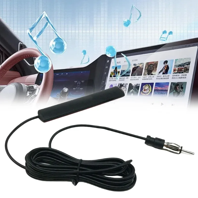 Antena Amplificada Oculta para Automóvil de 5-12 V CC, Antena de Radio Electrónica para Automóvil de 85-860 MHz, Amplificador de Señal AM/FM, Antena para Automóvil y Camioneta
