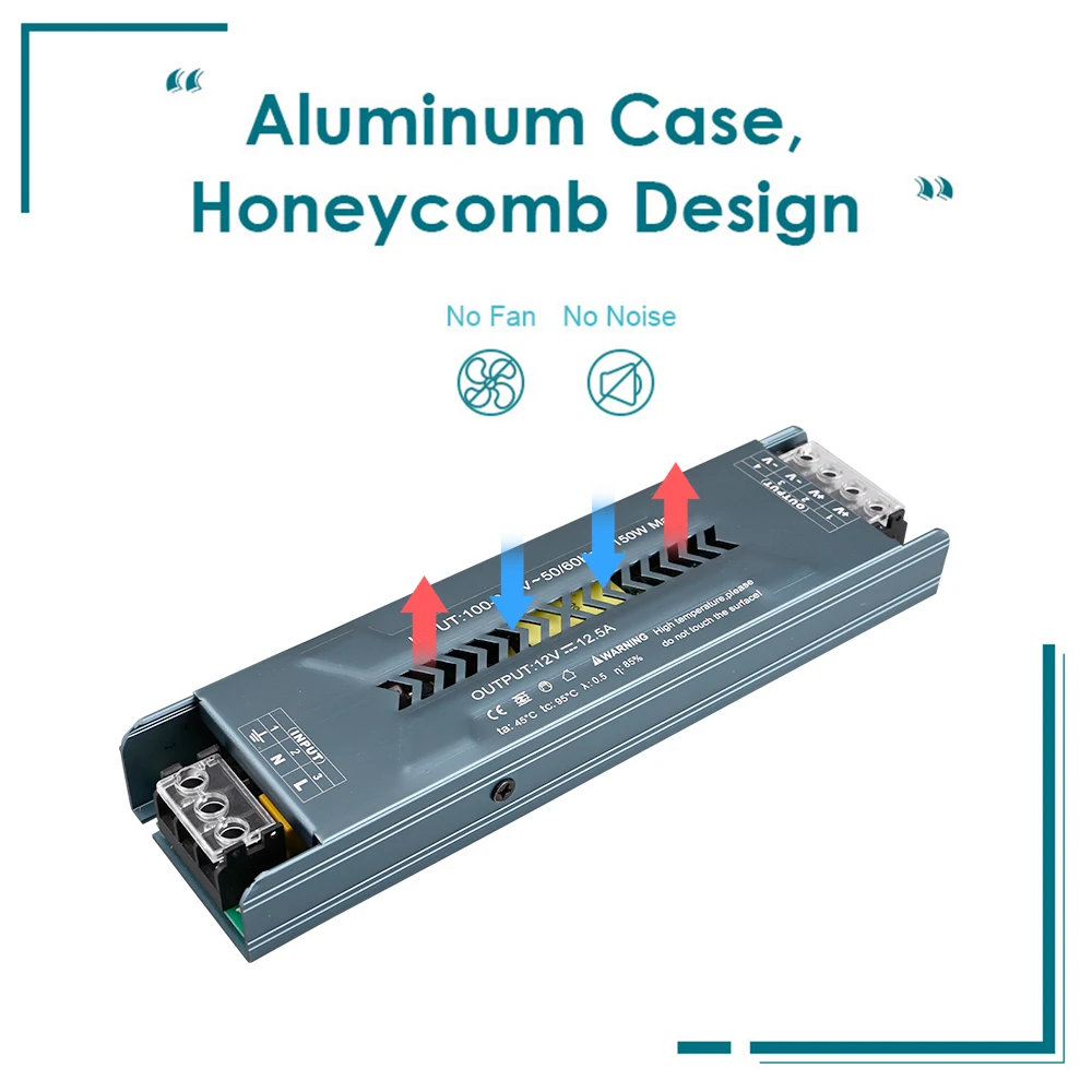 AC100-240V Power Supply Ultra Thin LED Lighting Transformers 60W 100W 150W 200W 300W 400W LED Driver For Strip Lights DC12V 24V