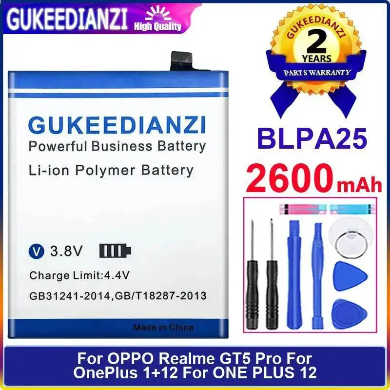 

Mobile Phone Battery BLPA25 2600Mah For Oppo Realme GT5 Pro Oneplus 1+12 One Plus 12 High Compatibility