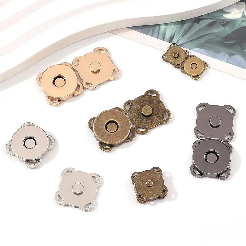 10 Sets Mini Adsorption Buckle Bags Magnetic Snap Button Fasteners Clasps Buttons Handbag Purse Wallet Craft Bag Parts