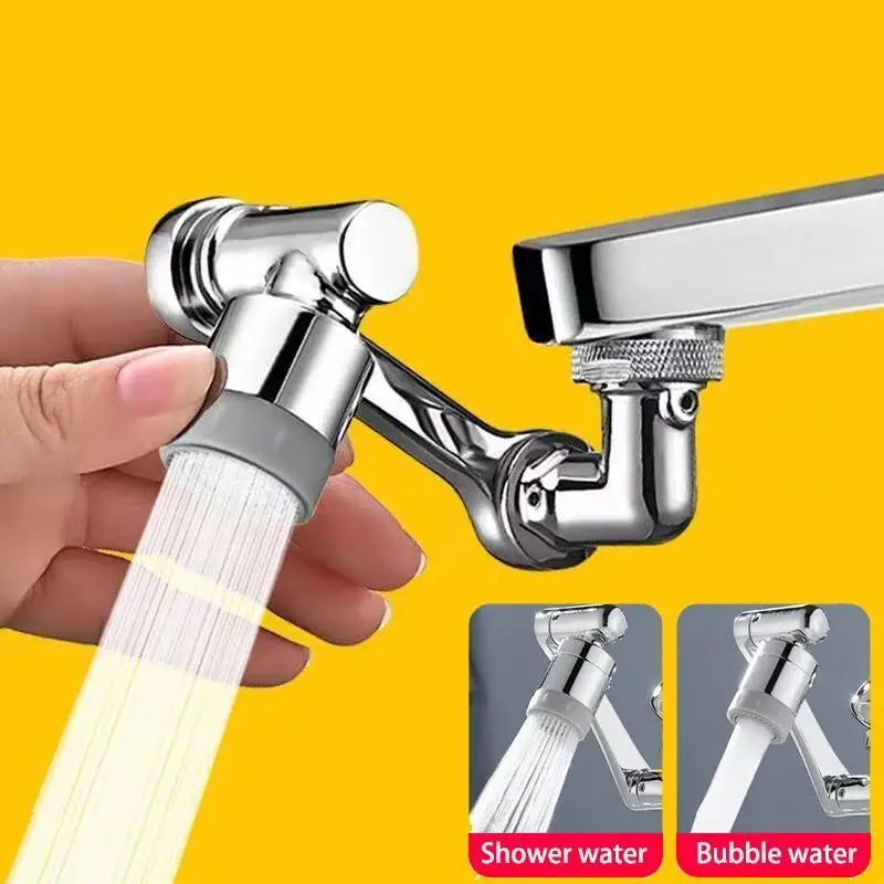 1080 Rotatable Extension Faucet Sprayer Head Water Tap Nozzle Universal Bathroom Tap Extend Adapter Aerator 2 Spray Modes