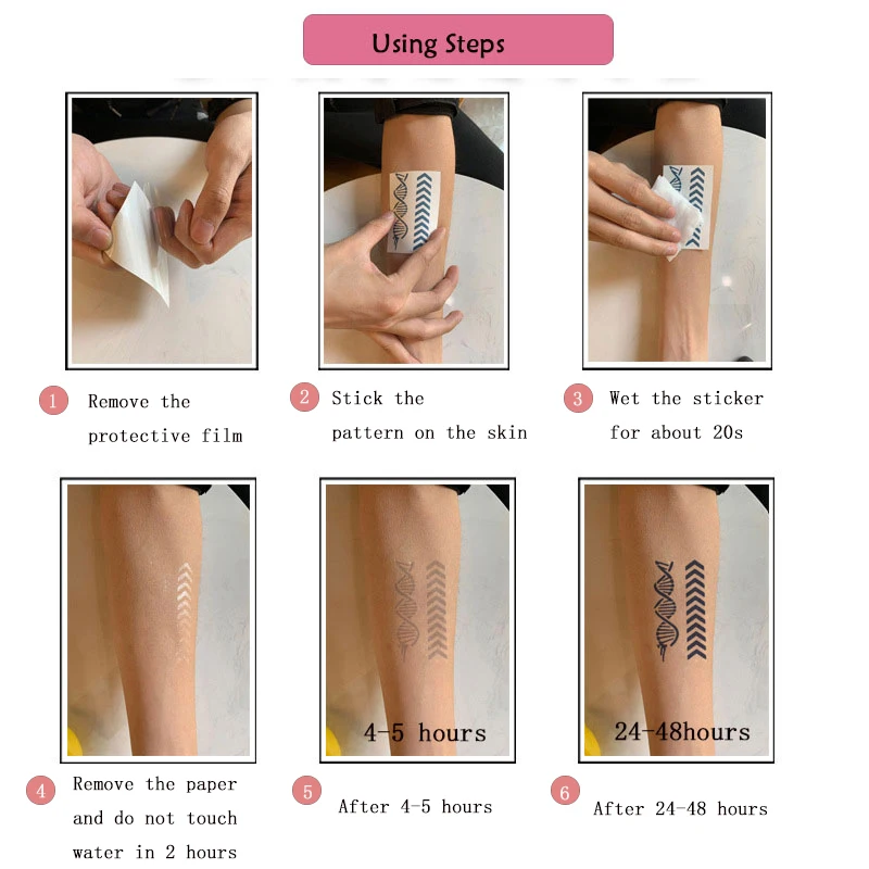 Semi-Permanent Temporary Tattoos for Women Men Long-Lasting Realistic Body Finger Tattoo Stickers Tatoo Temporari Waterproof