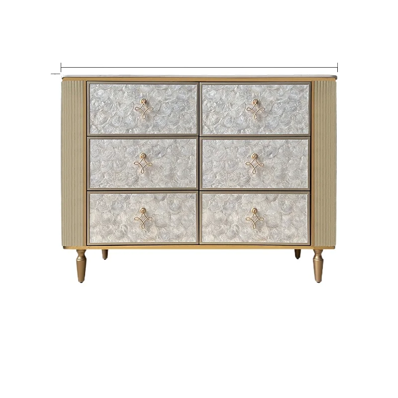 

Shell six-chest cabinet rock slab drawer cabinet porch partition multi-functional storage living room cabinet