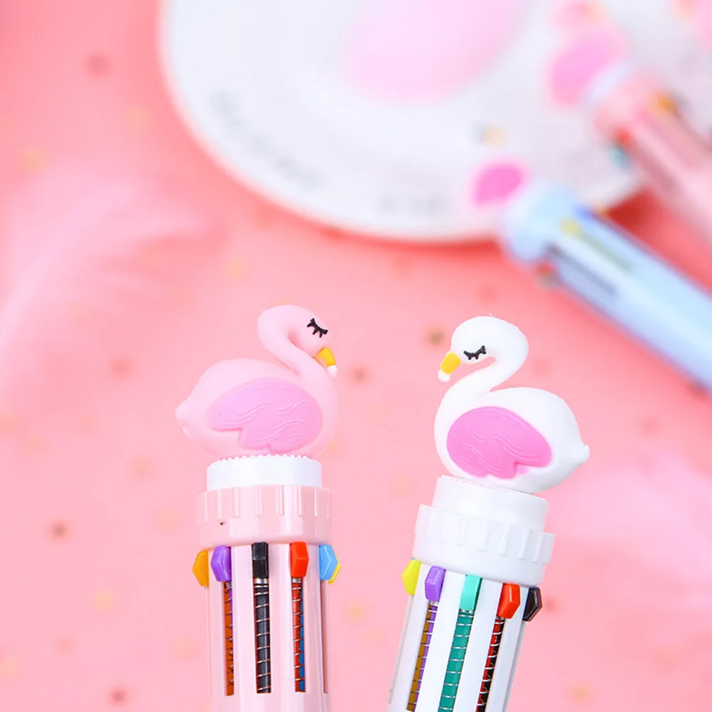 

10 шт. разноцветные выдвижные шариковые ручки 0,5 мм, гладкое письмо для школьного офиса, заметок, красочный стиль