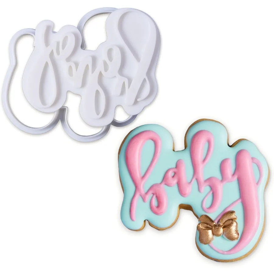 

3D Ce резак с детскими буквами, штампованная форма для детского душа, форма для торта, инструменты для украшения помадки, форма для выпечки сахара, форма для рождения