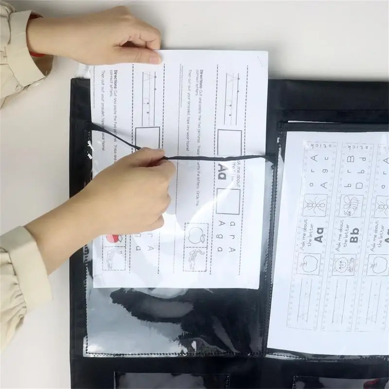 Wall Hanging Homework File Pocket Chart Classroom Pocket Charts Homework Storage Chart With 12 Tag Cards Teachers Notebook Chart