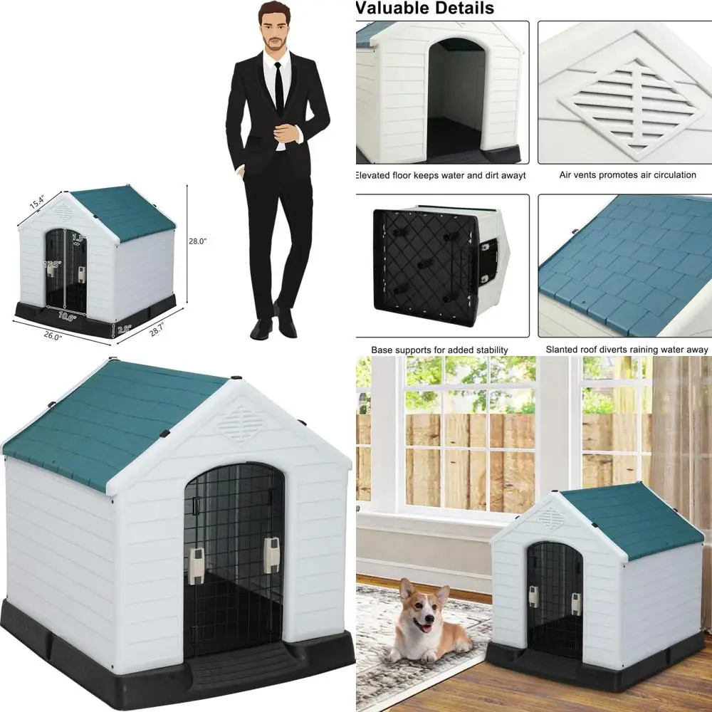 

Waterproof Dog Kennel for Small to Medium Dogs, Suitable for Indoor and Outdoor Use, 28 Height