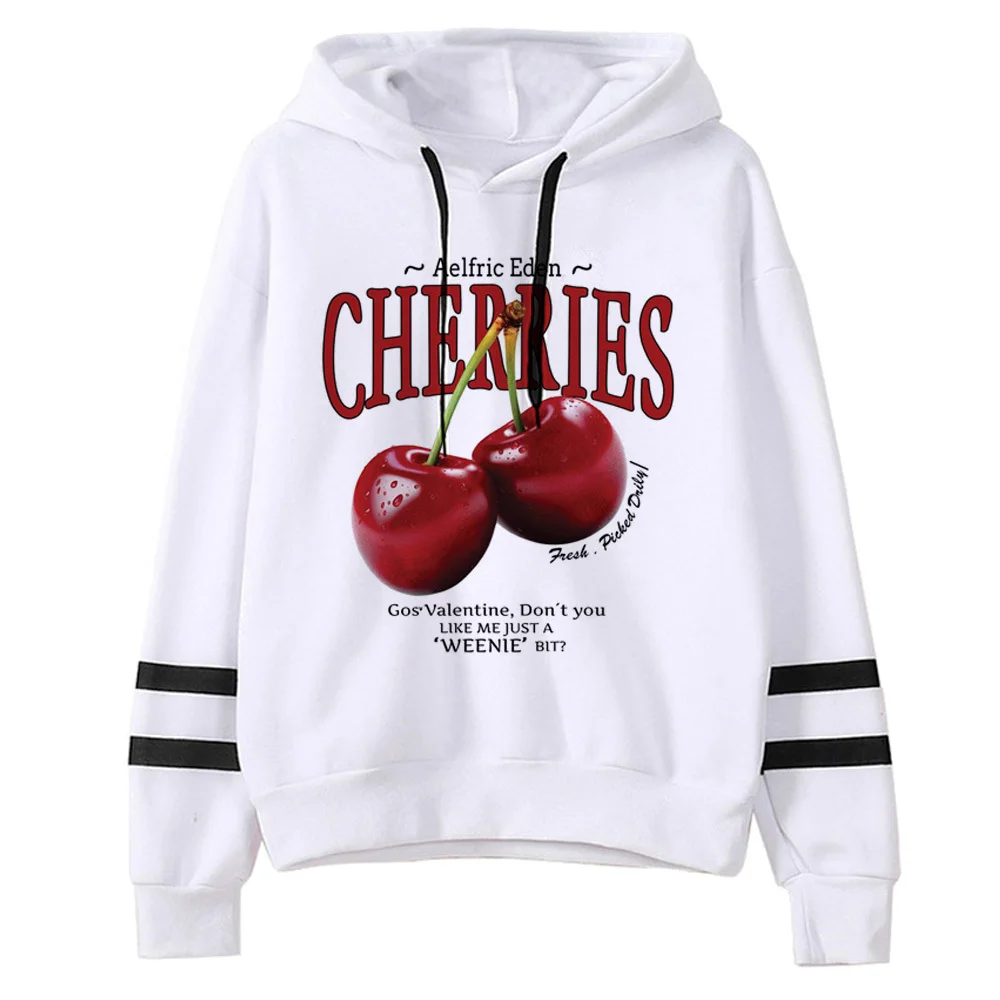 Cherry hoodie clothes for teens funny anime sweater comfortable casual wear elegant female sweatshirts anime trendy