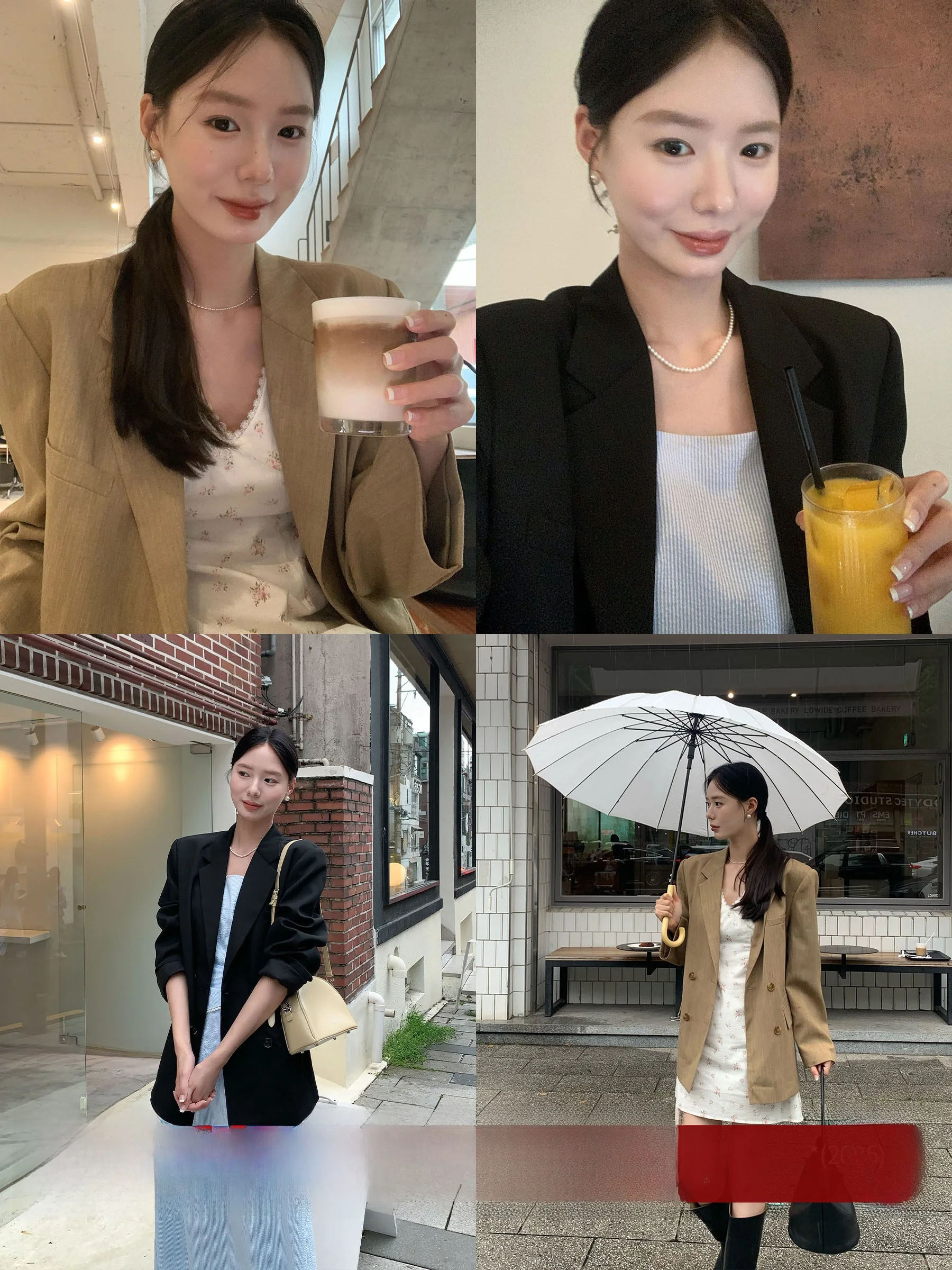 

Loose Fit Khaki Suit Jaet Early Autumn Faionable Ladies' ort Outerwear Cotton Blend Polyester Fiber Long Sve Button up