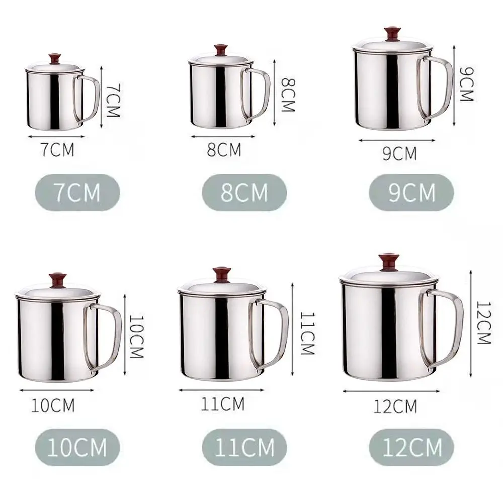 Portable Stainless Steel Tea Drinking Metal Tumbler Pint Cup Camping Coffee Mug