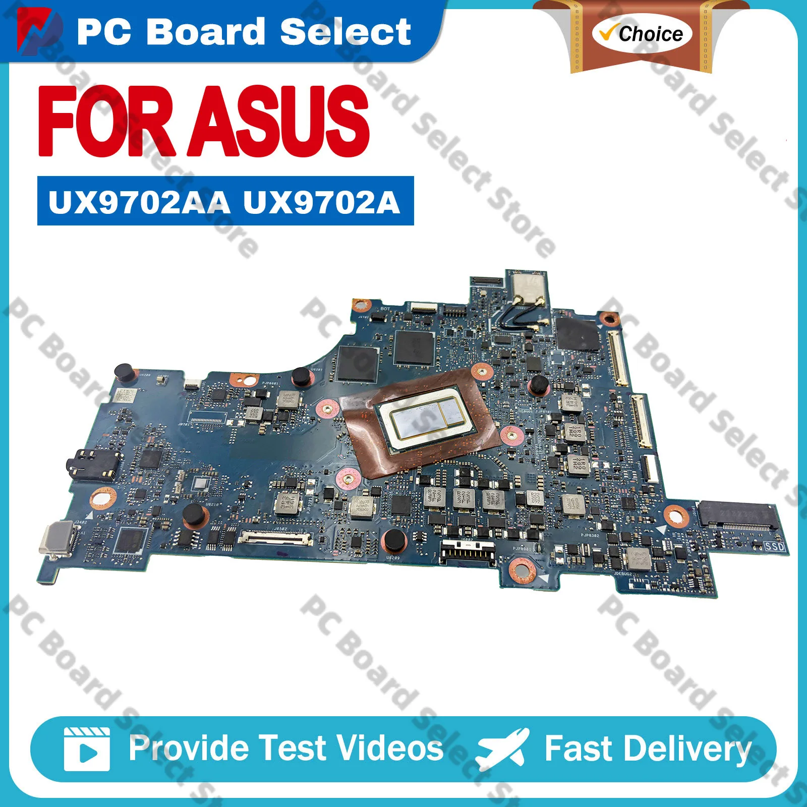 UX9702AA UX9702A Laptop Motherboard For ASUS ZenBook UX9702AA Notebook Mainboard With 12th Gen I3 i5 i7 100% tests OK fast ship