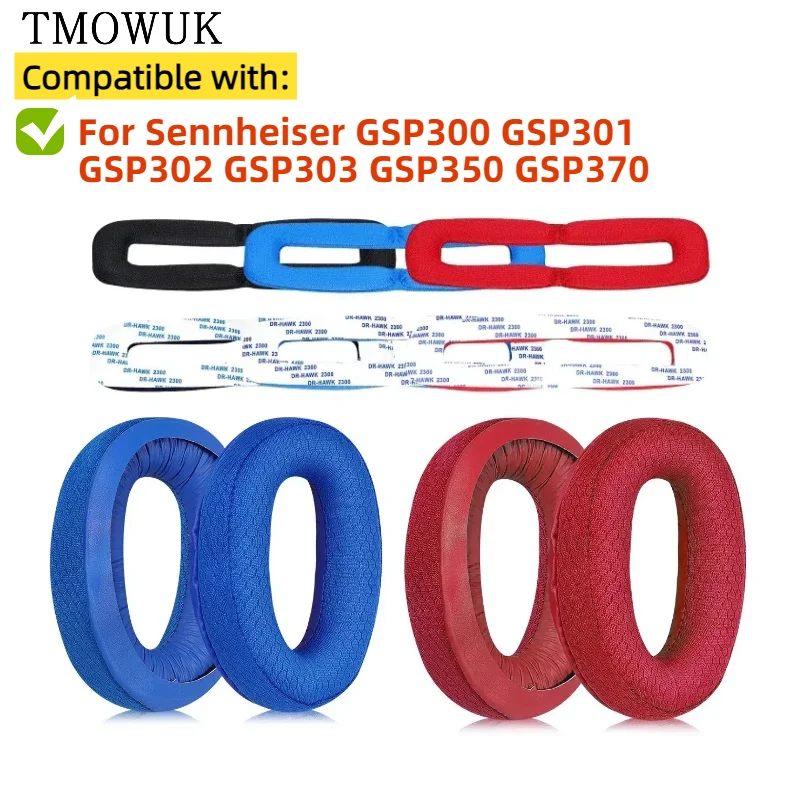 

Replacement Headband Repair for Sennheiser GSP300 GSP301 GSP302 GSP303 GSP350 GSP370 GSP Heaphones Top Headband and Ear Pad