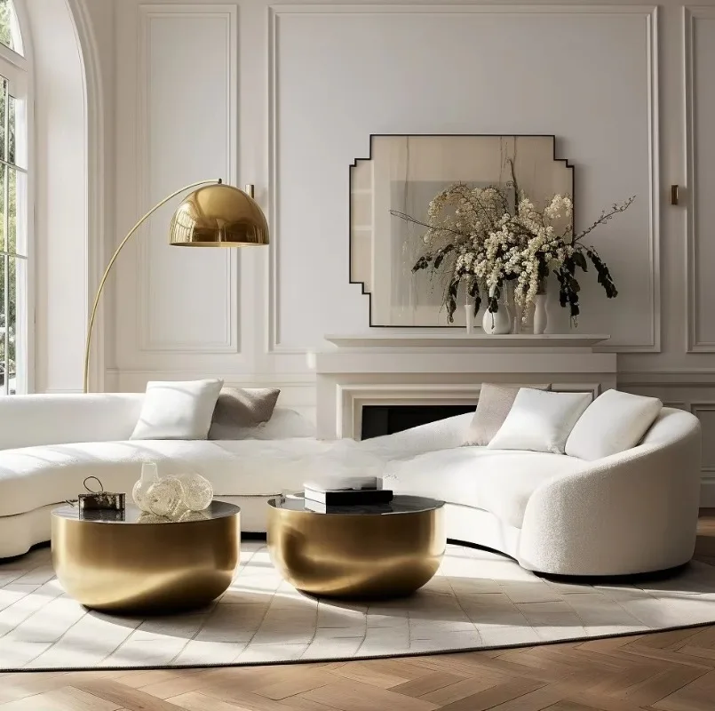 Interior furniture set Wooden interior sofa Hotel room Wooden frame sofa with cushions Living room sofa set