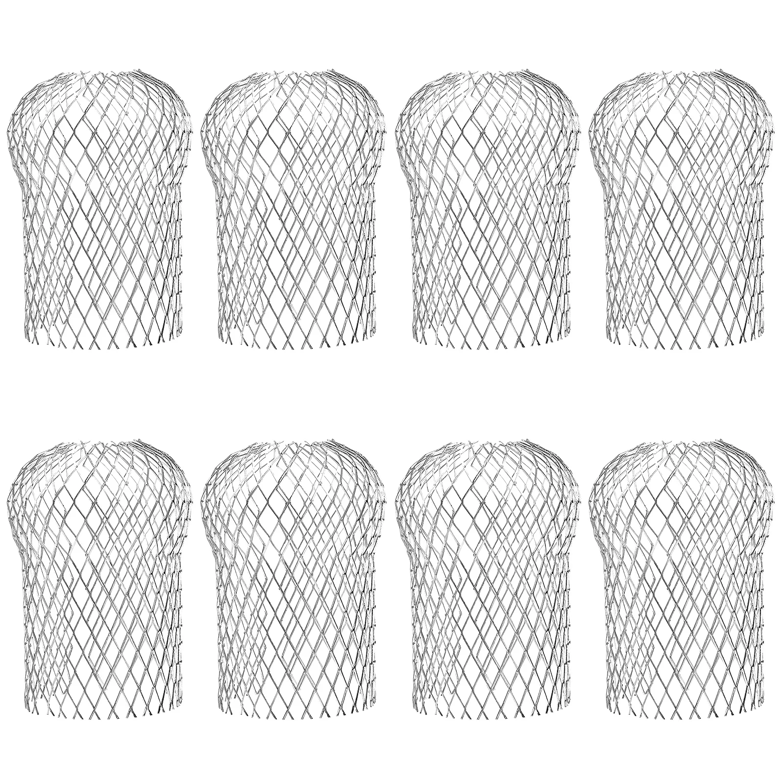 

8 pcs Guards Aluminum Leaf Filter For Downspout Guard Mesh Strainer Drainage Protection Roof Gutter Pipe Gutter Downspout Guard