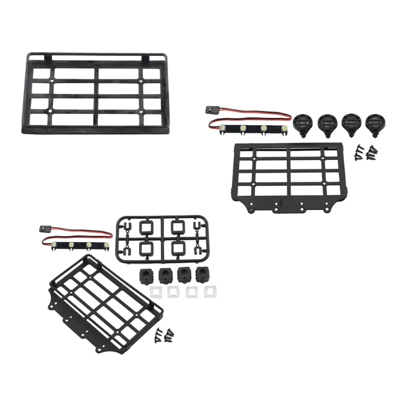 Gepäckträger Metall Dachträger Fernbedienung Auto Dekoration für 1/12 MN82 Spielzeug D5QF