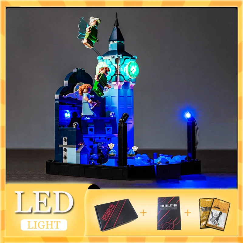 Zestaw oświetlenia LED DIY do LEGO 43232 Peter Pan i lot Wendy po Londynie (tylko światło LED, bez modelu klocków)