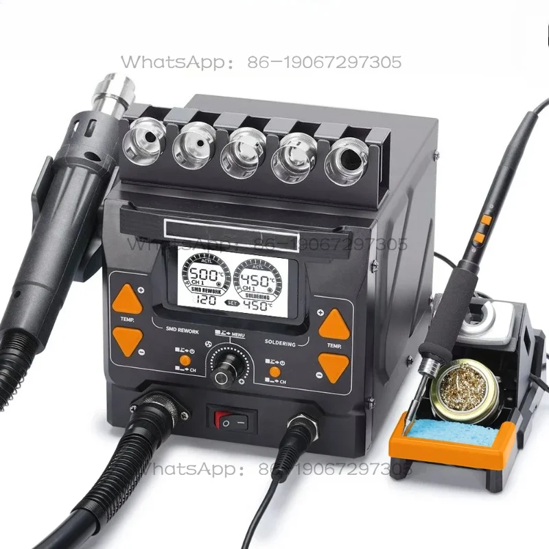 

992D-III Precision Soldering Station 1220W Hot Air Rework Compatible C210/C245 Handle Welding
