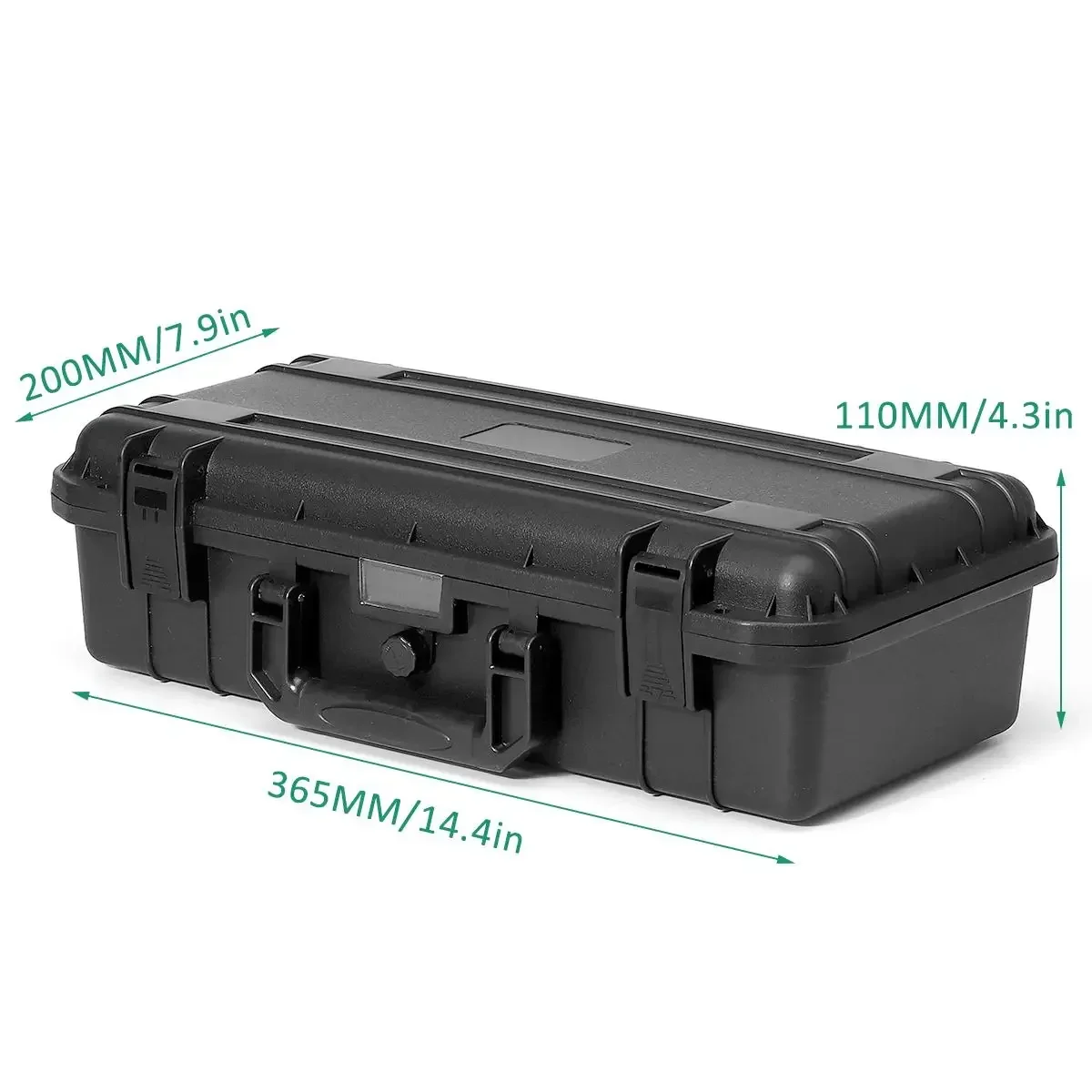 365x200x110mm Protective Safety Instrument Tool Box Shockproof Storage Toolbox Sealed Tool Case Impact Resistant Suitcase