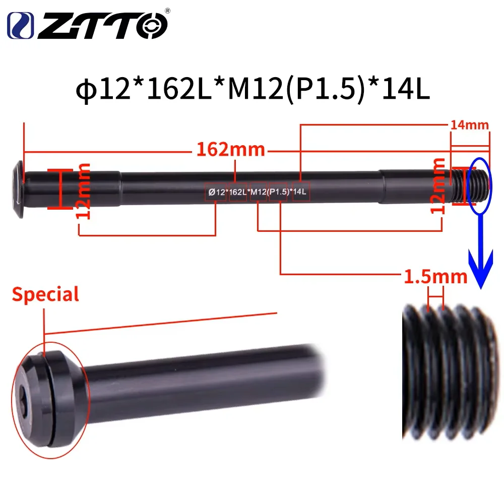 

Велосипедная ось ZTTO для электровелосипедов и велосипедов MTB/шоссейных, передняя/задняя втулка, оси 12 мм/15 мм для колес