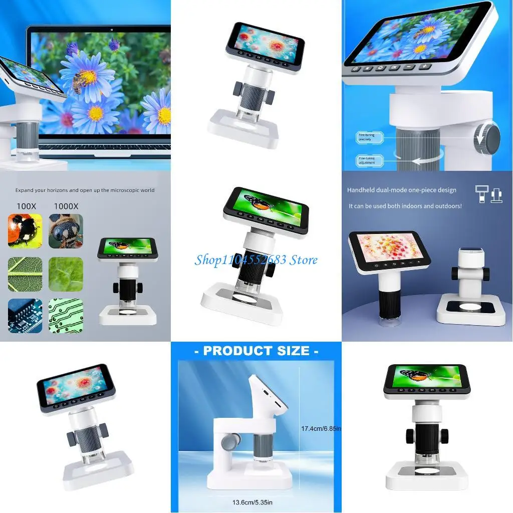 

Y6GD Detailed Kids Microscope 1080P 720P Camera 4.5 Foot Display LED