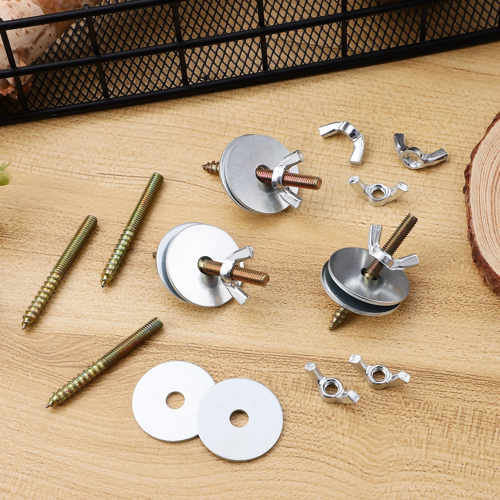 

12 Sets M5*50 Bird Cage Screws Perch Attachments Mount Hardware Platform Accessories Sturdy Durable Pet Feeder Cage Gasket Bolt