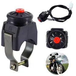 Motorcycle Kill Stop Red Push Button Horn Starter Dirt Bike ATV UTV Dual Sport For 22mm Handlebar Mounted Bars