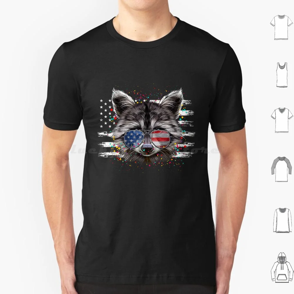 Raccoon 4th Of July Sunglasses Patriotic Usa Flag T Shirt Men Women Kids 6xl 4th Of July Raccoon Raccoon American Spirit