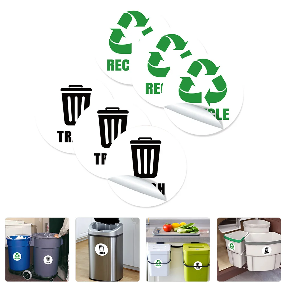 

Garbage Classification Label Trash Sign Sticker Bin Recycle Stickers Can Labels