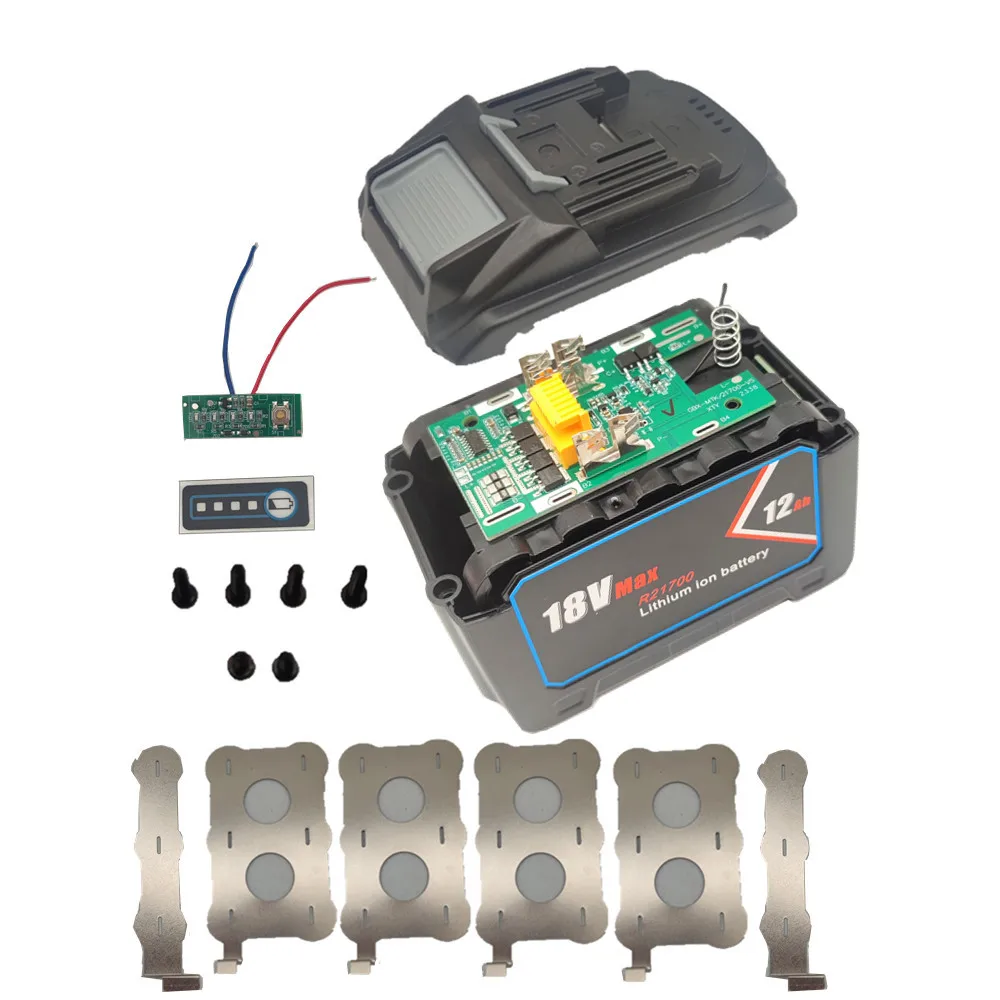 5S3P 15x21700 Obudowa baterii litowo-jonowej BMS Obwód zabezpieczający ładowanie Obudowa do obudowy makita 18V 12.0Ah bez baterii