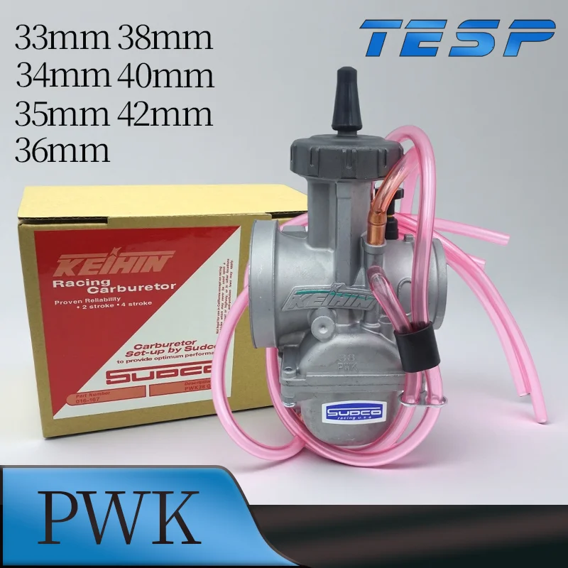 Carburador de motocicleta KEIHIN PWK 33 34 35 36 38 40 42mm para TRX250R 200cc-650cc 2T 4T aplicaciones de carreras Scooters motos de cross ATV