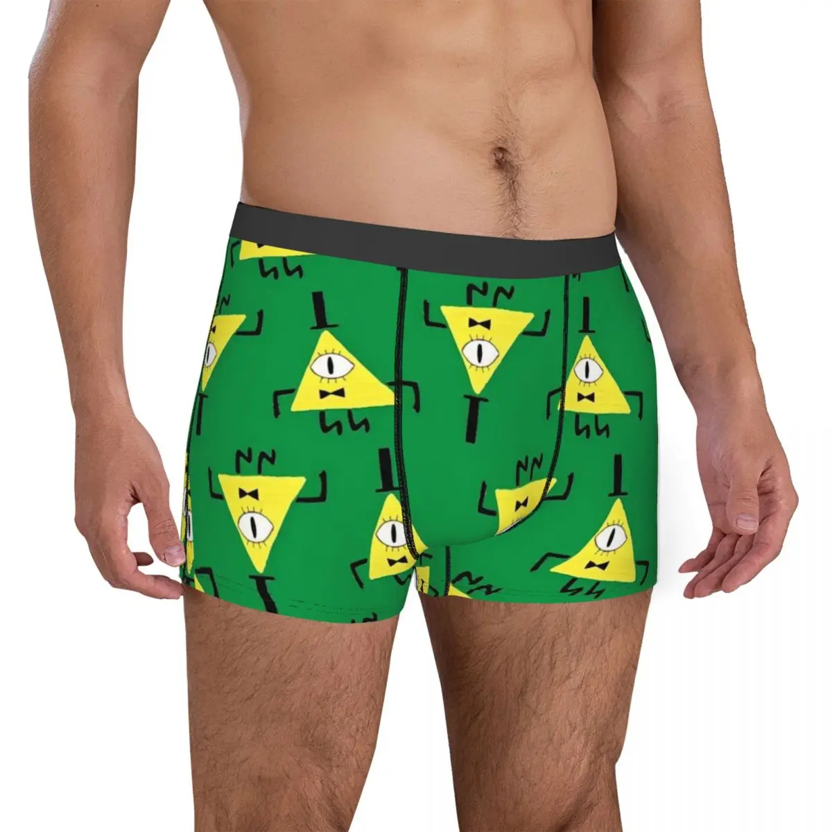 Pantaloncini Boxer da uomo Gravity Falls Bill Cipher adatti alla stampa di biancheria intima Anime dei cartoni animati mutande divertenti