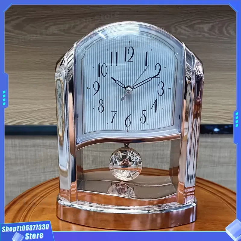 Vintage Bronze Flip Clock Digital Display Antique Nordic Style Pendulum Wall Clock French Imperial Design Fancy Home Decor